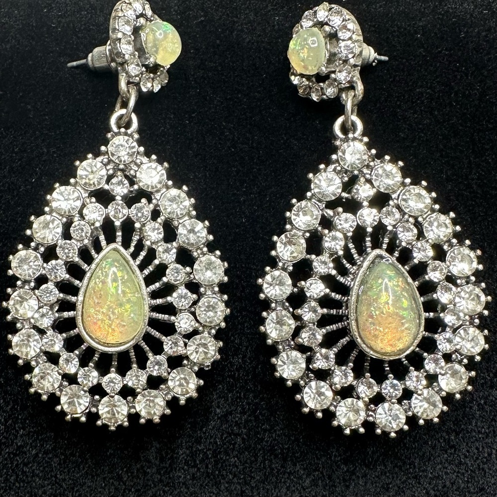 Carole Bold Teardrop Rhinestone Earrings
